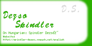 dezso spindler business card